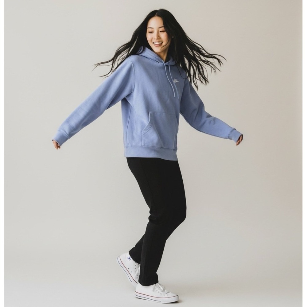 Nike - Club Fleece Pullover Hoodie (Small) - Light Blue Sweatshirt